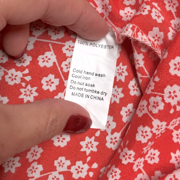 Red and white floral summer sundress - Picture 10 of 10